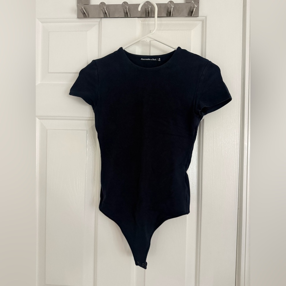 Navy Abercrombie & Fitch Cotton Blend Bodysuit